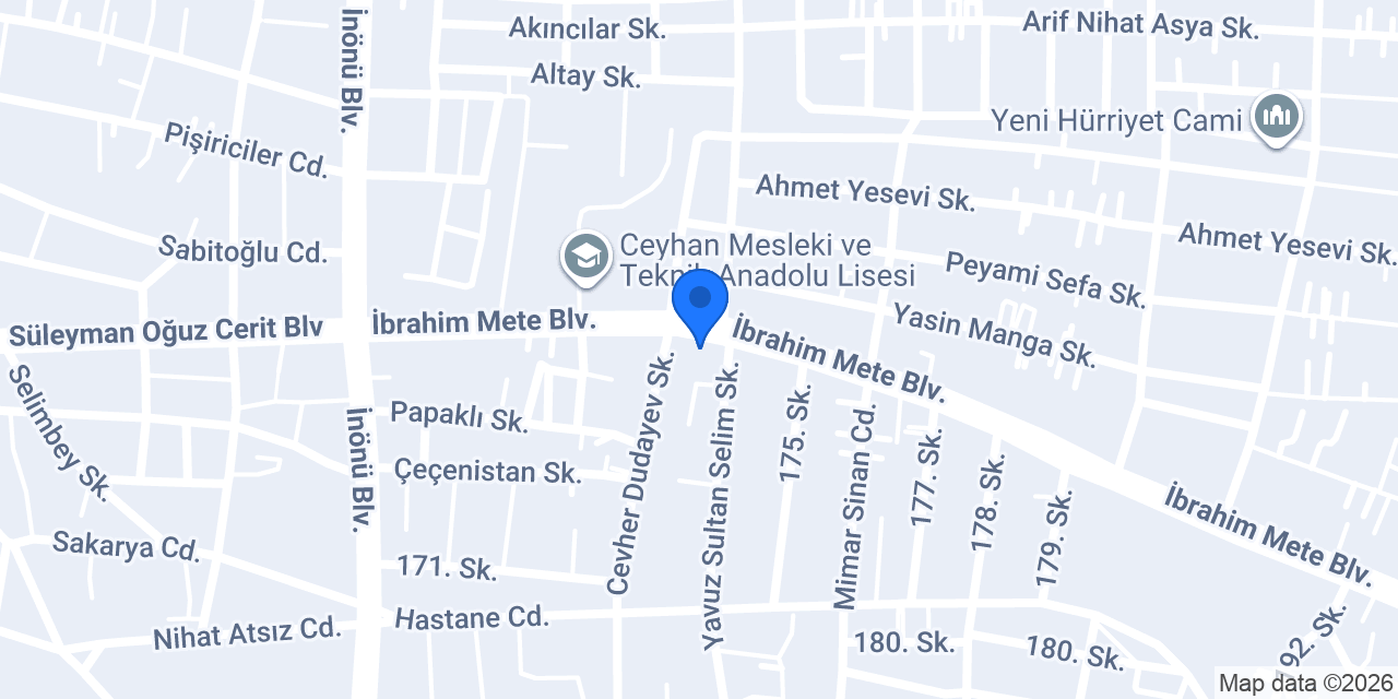 Gözde Emlak Ve İnşaat Ceyhan konumu