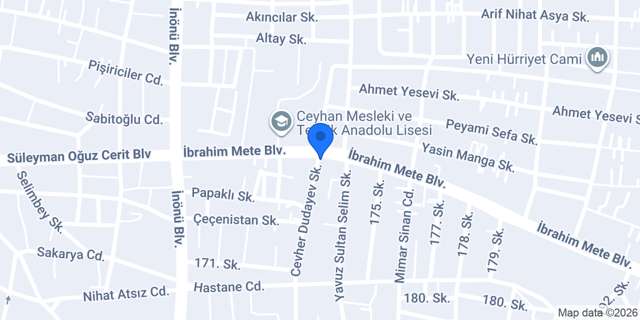 İLAYDA DÖŞEME CEYHAN konumu