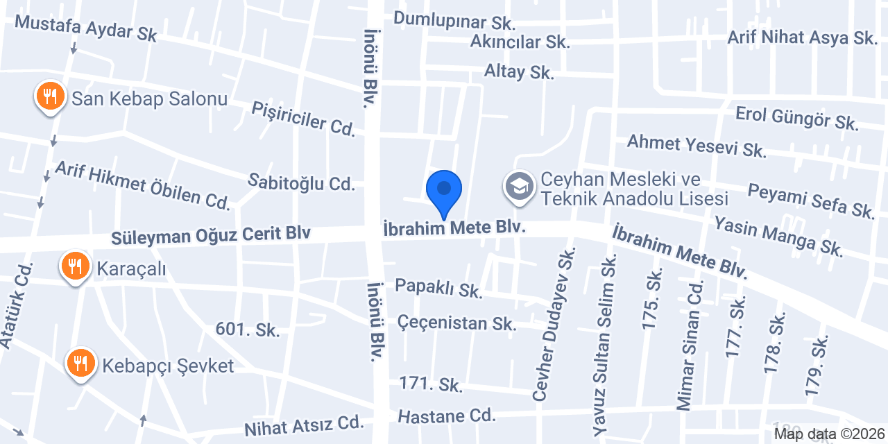 Ceyhan Kurutemizleme konumu