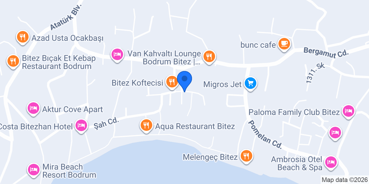 Asmali Bitez Meyhanesi konumu