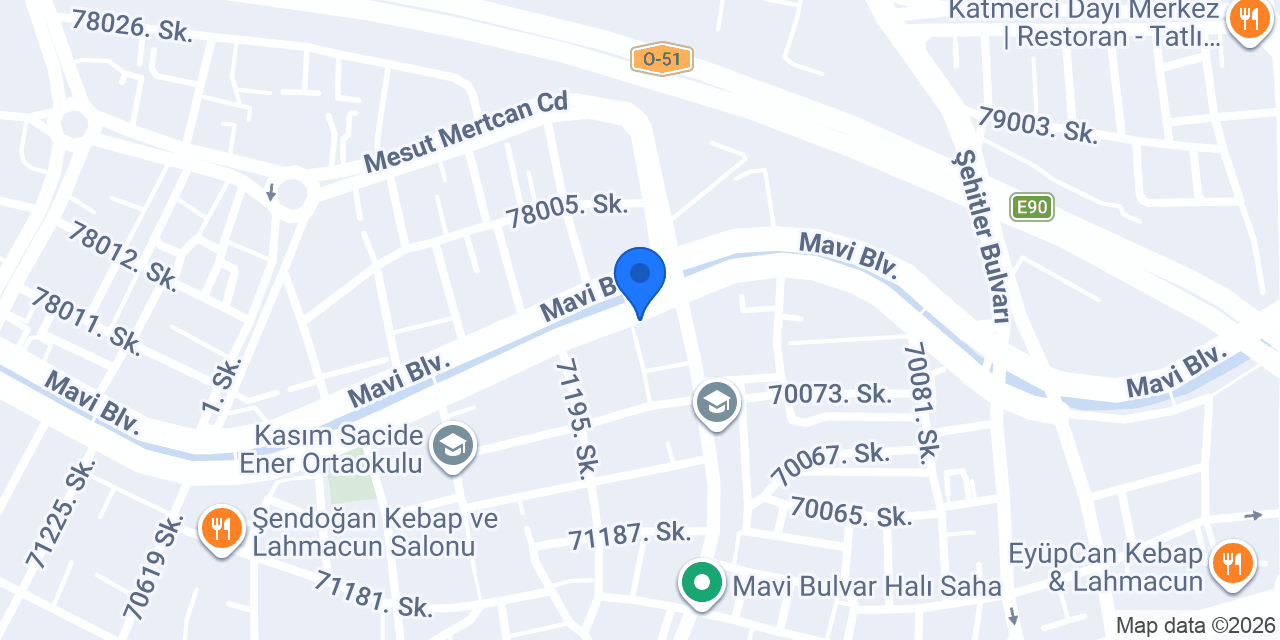 Mavisu Dekorasyon konumu