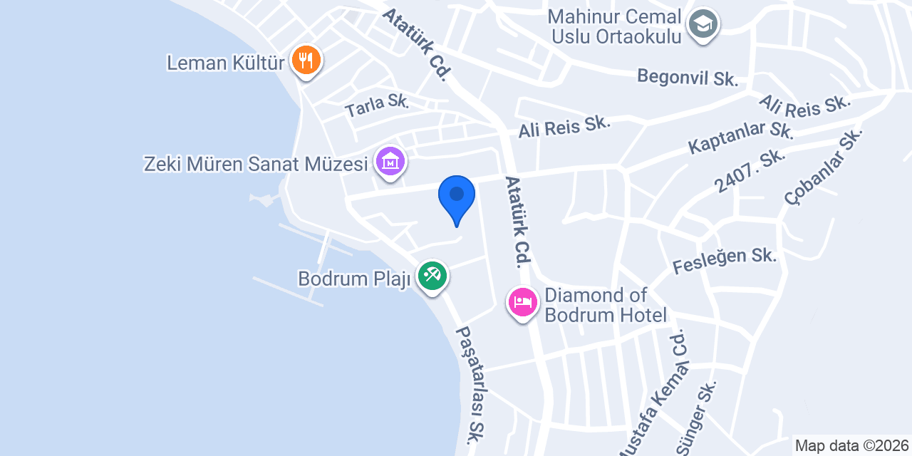 Bodrum Öğretmenevi konumu