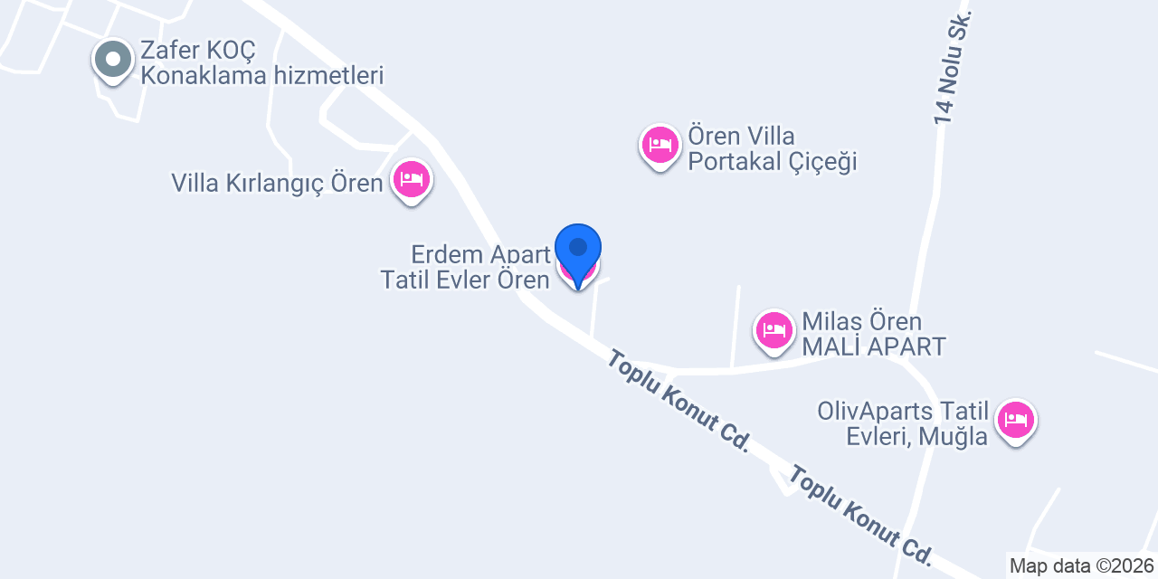 Erdem Apart Tatil Evler Ören konumu