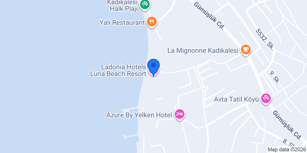 Ladonia Hotels Luna Beach Resort konumu
