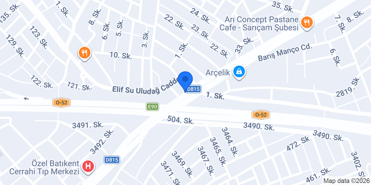 Ata Oto Yedek Parça konumu