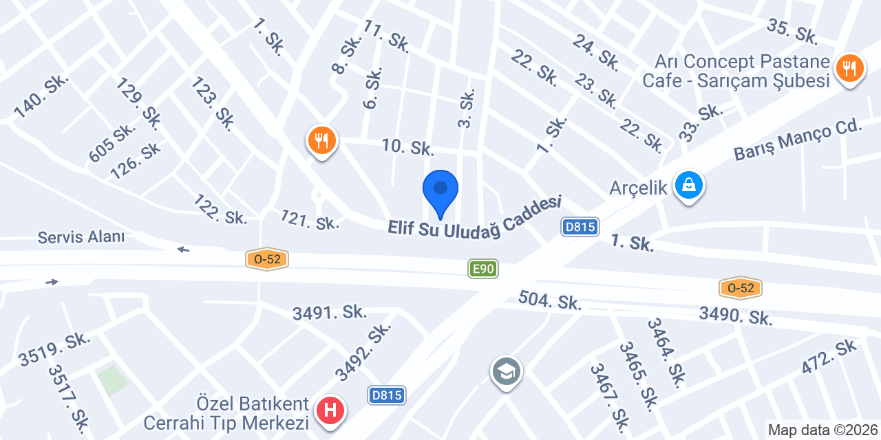 Sarıçam cadde çiçekçilik konumu