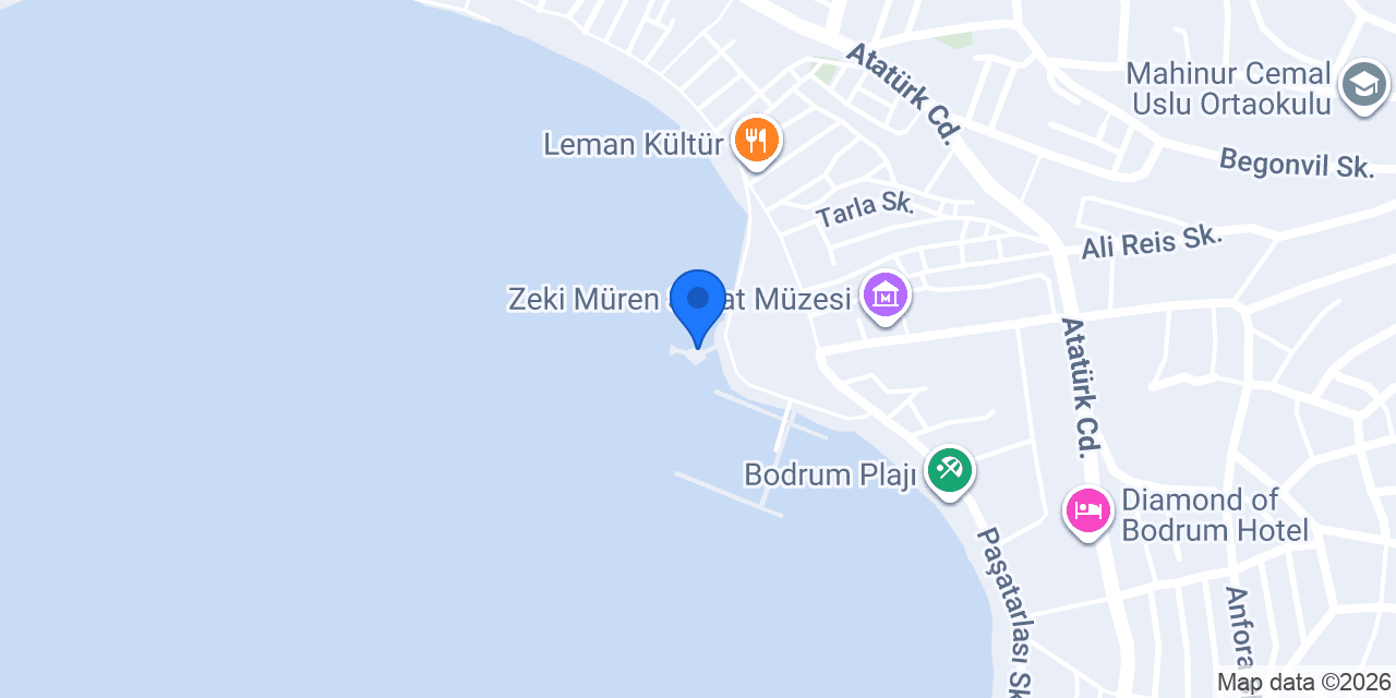 Bodrum Tekne Turu - Özel Yat Kiralama konumu