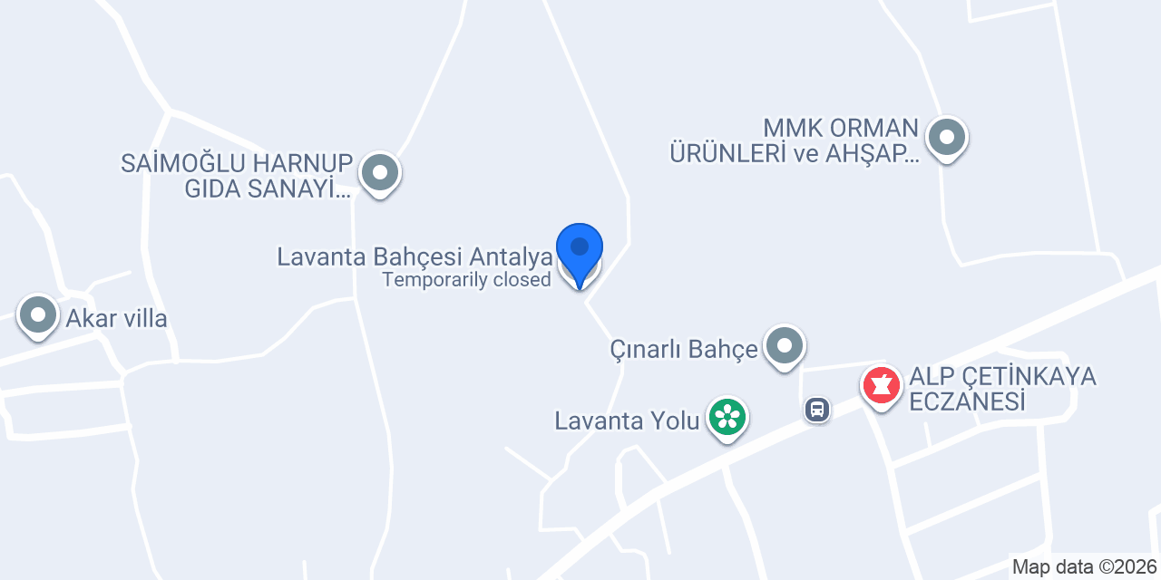 Lavanta Bahçesi Antalya konumu