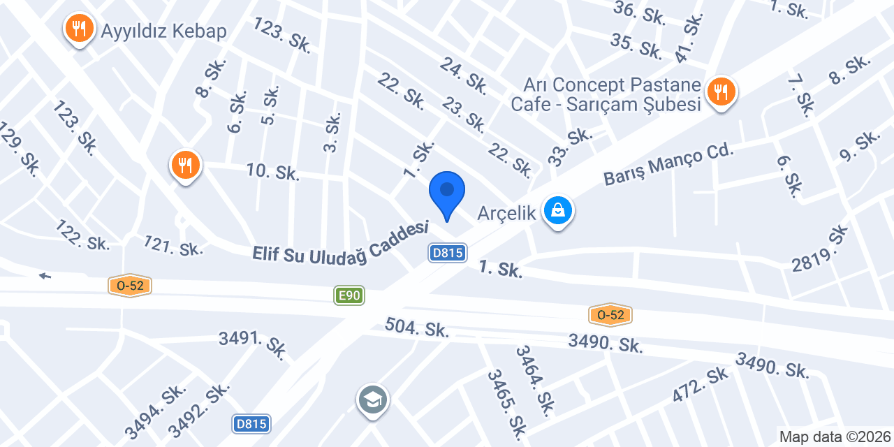 Sarıçam Çiğköfte konumu