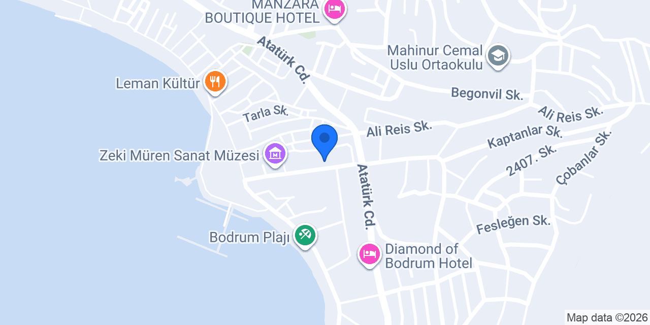 Kumbahçe Fethiye Hanım BODRUM konumu