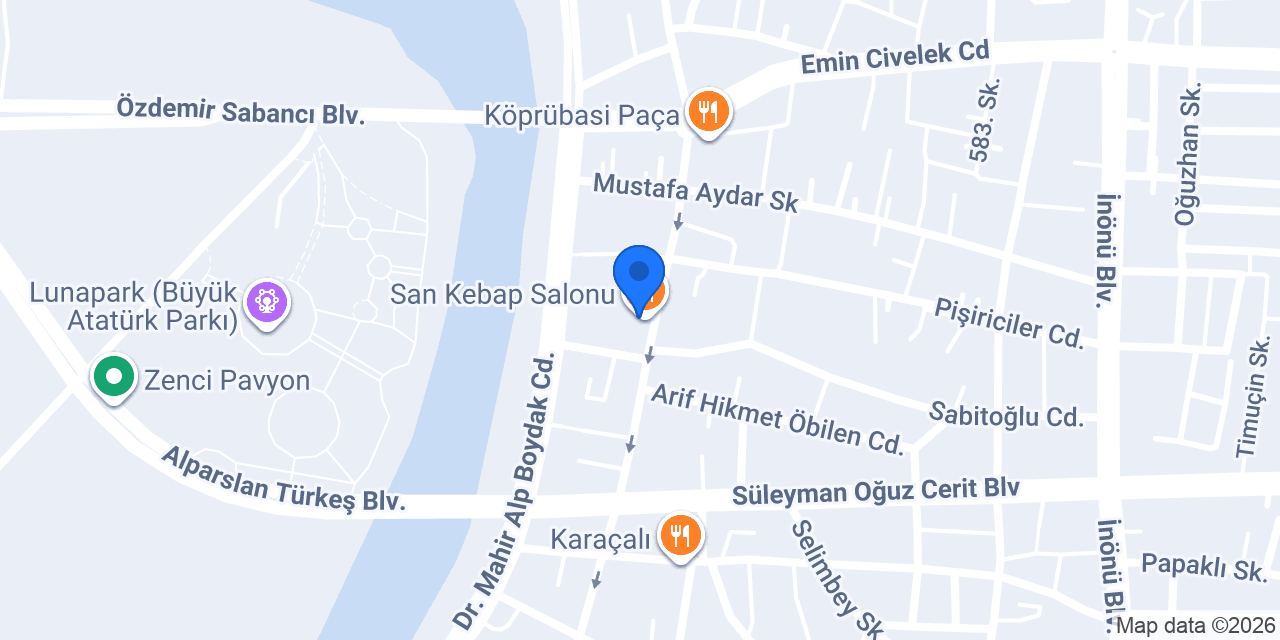San Kebap Salonu konumu