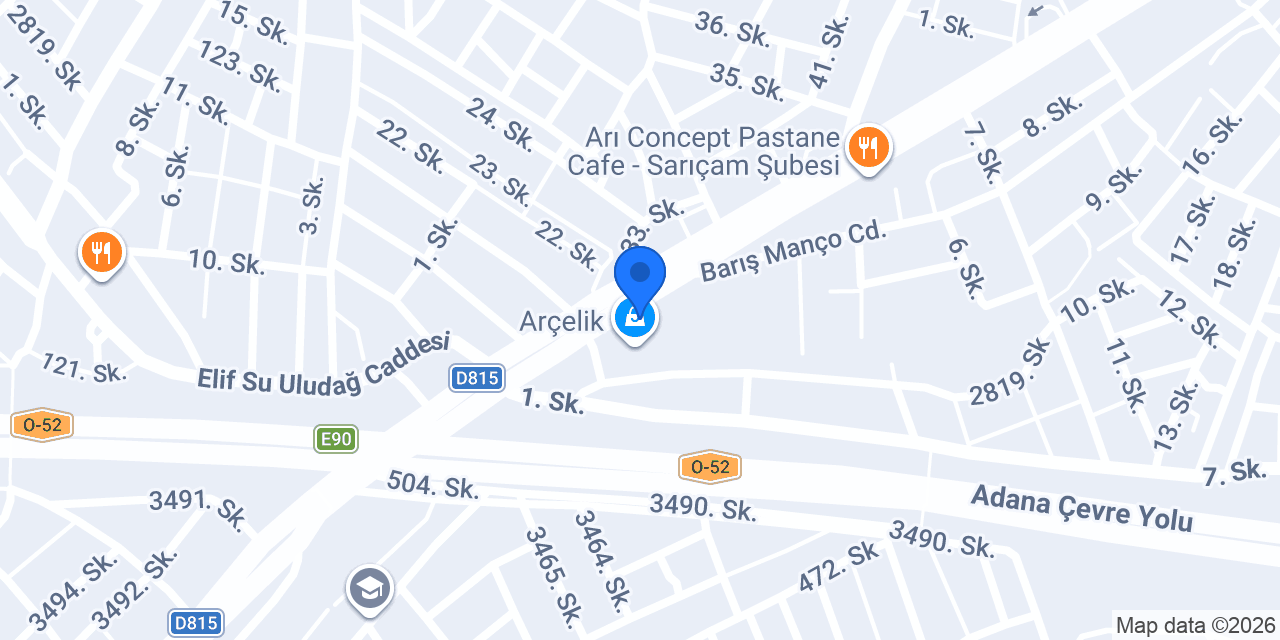 Özer Kırtasiye Sarıçam konumu