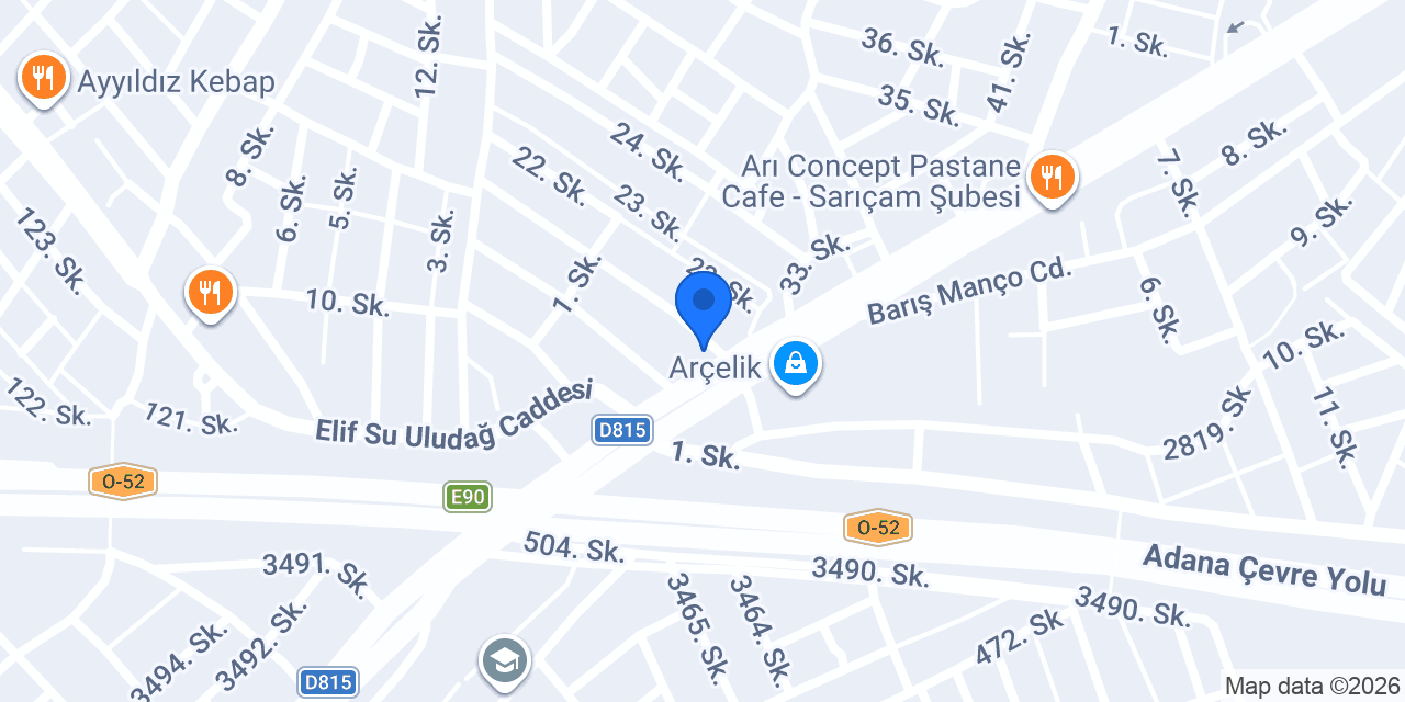 İnci Kırtasiye konumu