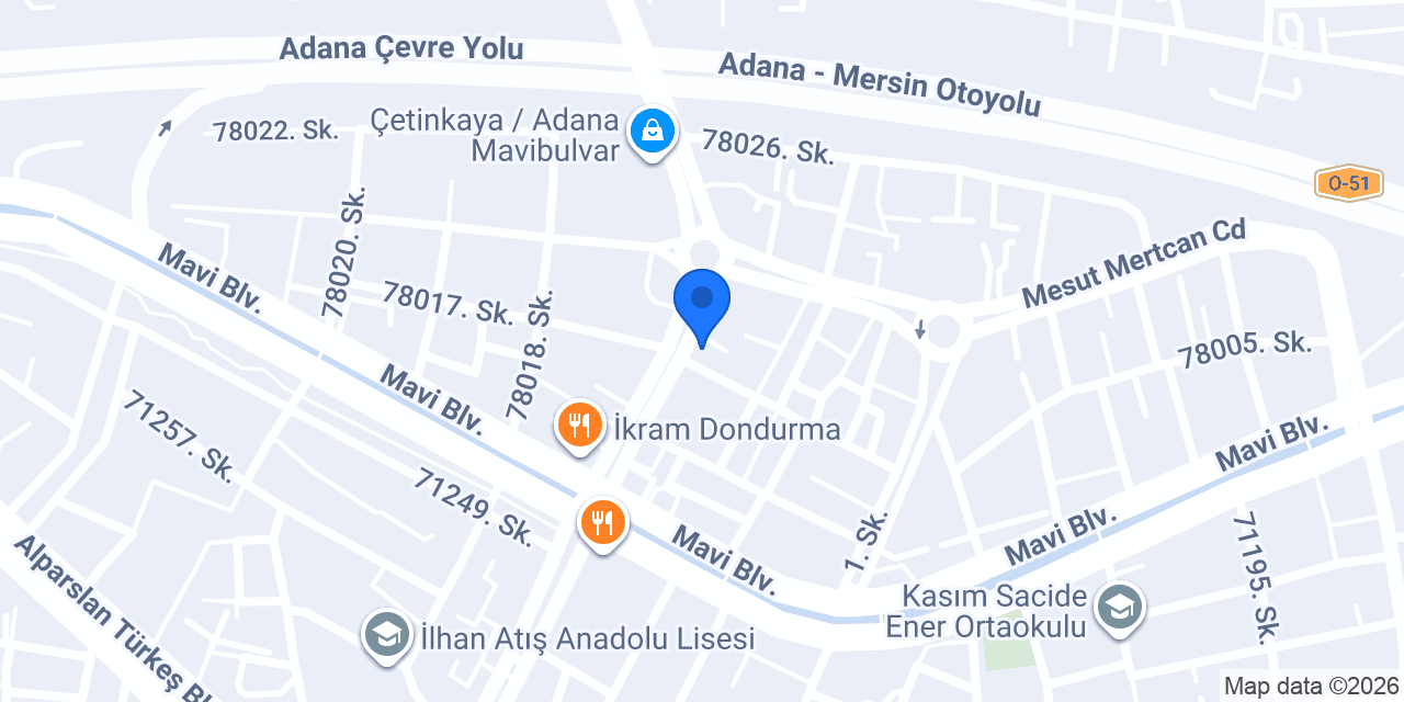 Gultekin Et Mavi Bulvar konumu