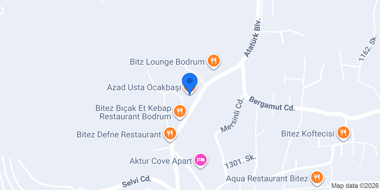 Azad Usta Ocakbaşı konumu