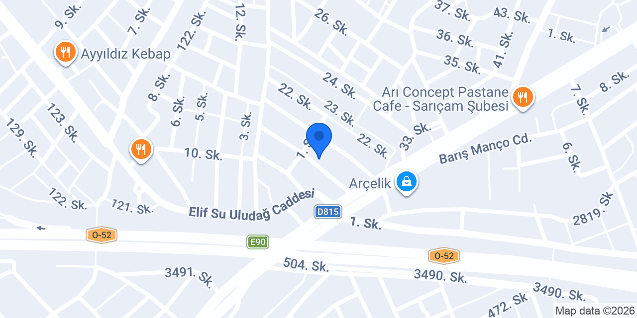 Terzi Yaşar Tuhafiye konumu