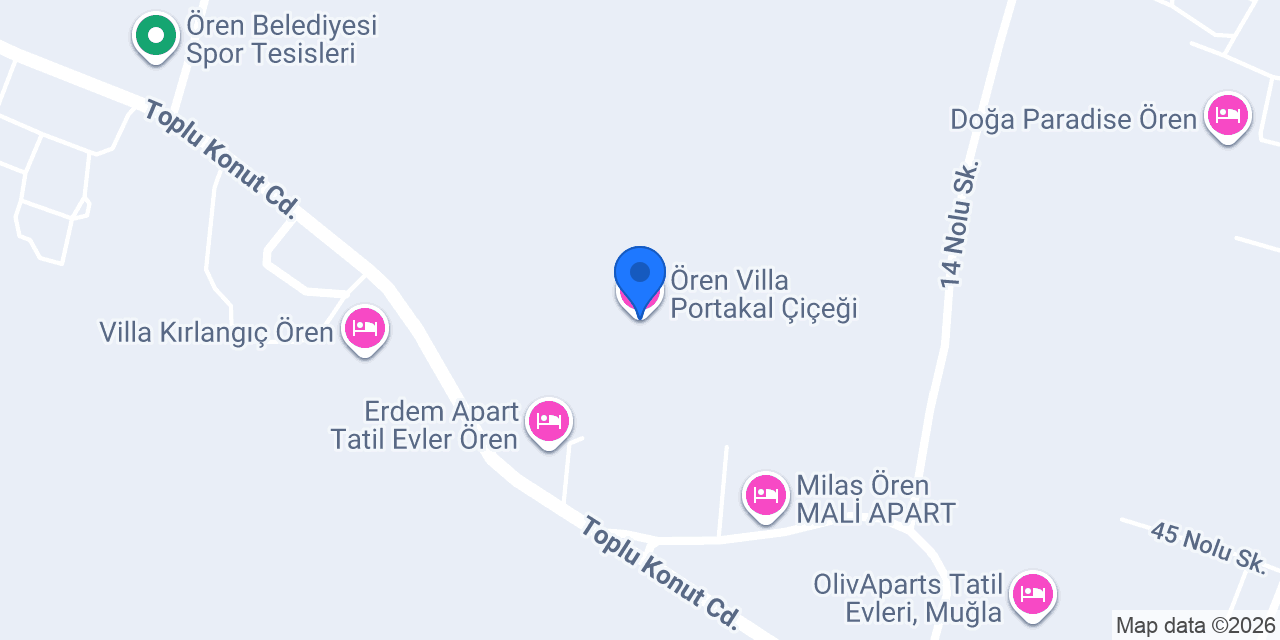Ören Villa Portakal Çiçeği konumu