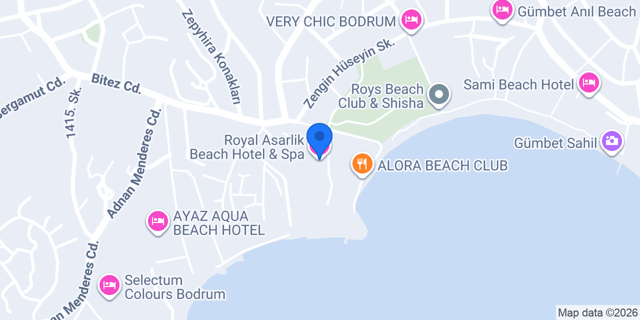 Royal Asarlik Beach Hotel & Spa konumu
