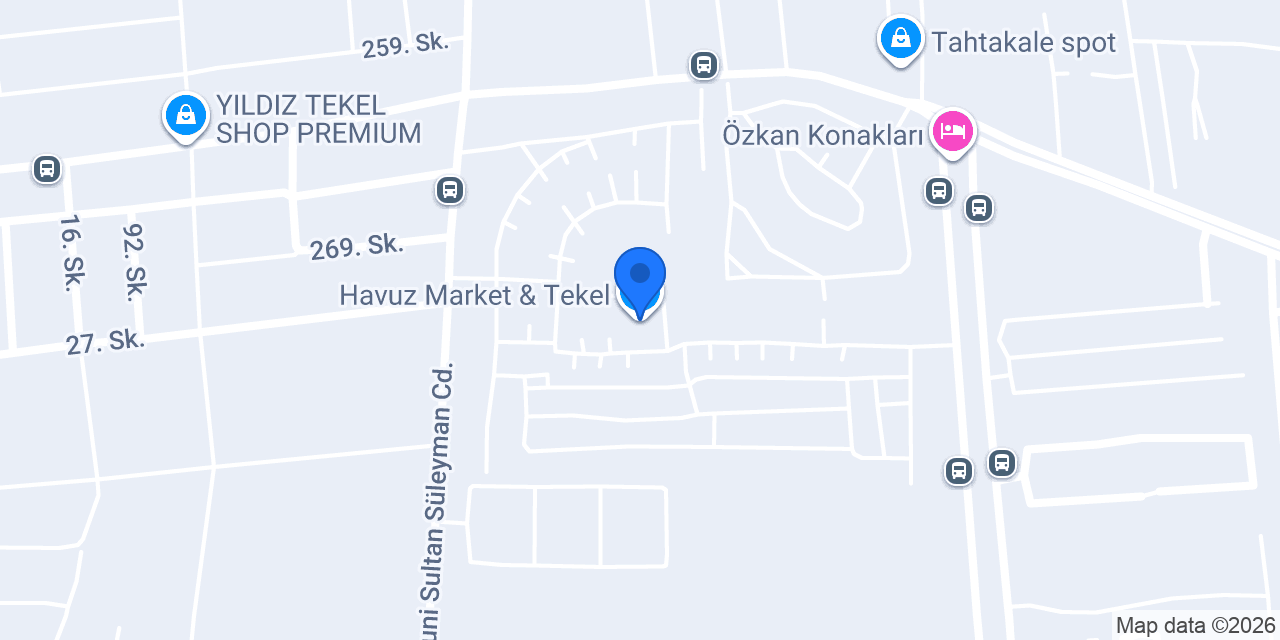 Havuz Market & Tekel konumu