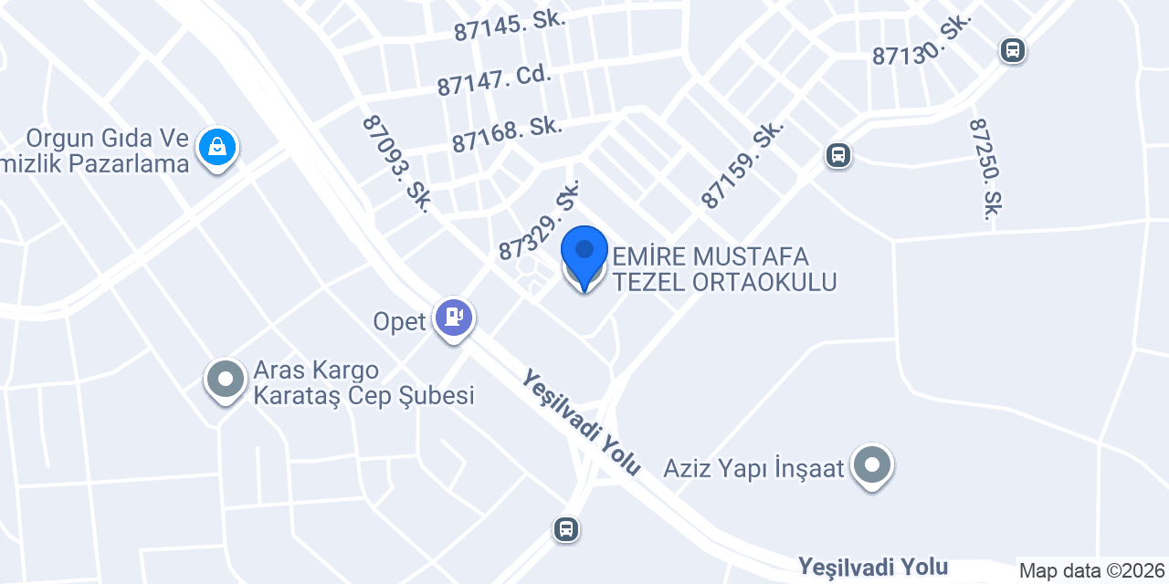 EMİRE MUSTAFA TEZEL ORTAOKULU konumu