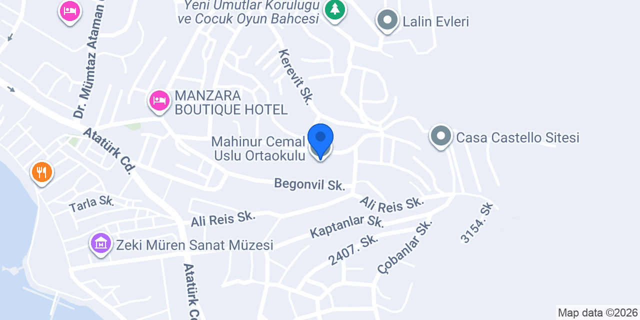 Mahinur Cemal Uslu Ortaokulu konumu