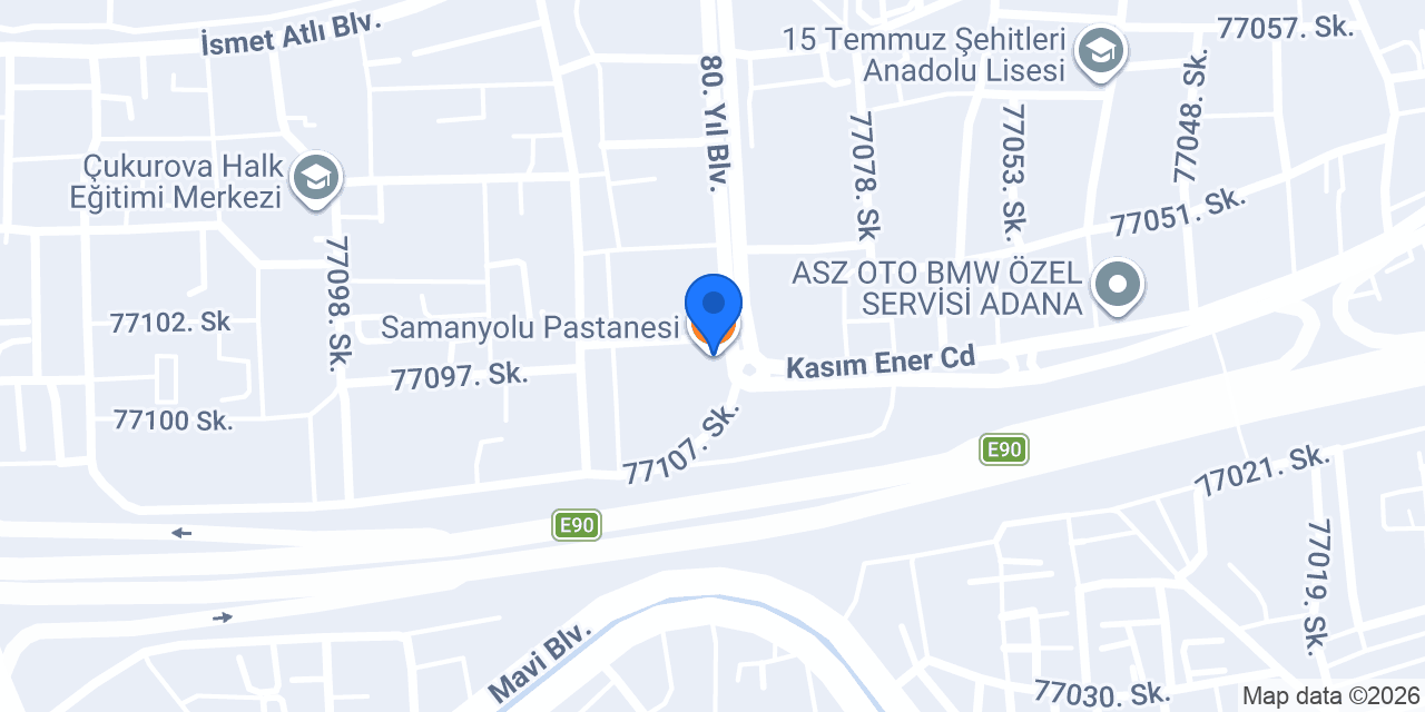 Samanyolu Pastanesi konumu