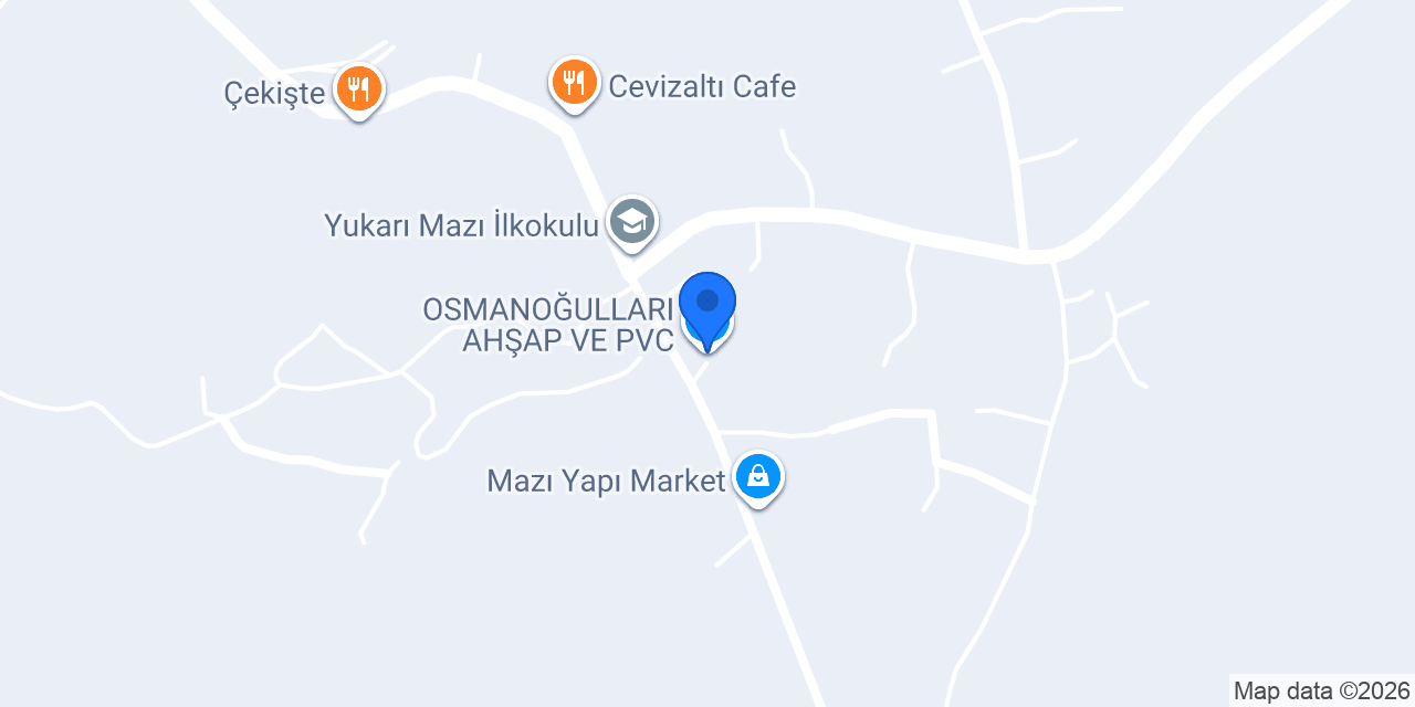 OSMANOĞULLARI AHŞAP VE PVC konumu
