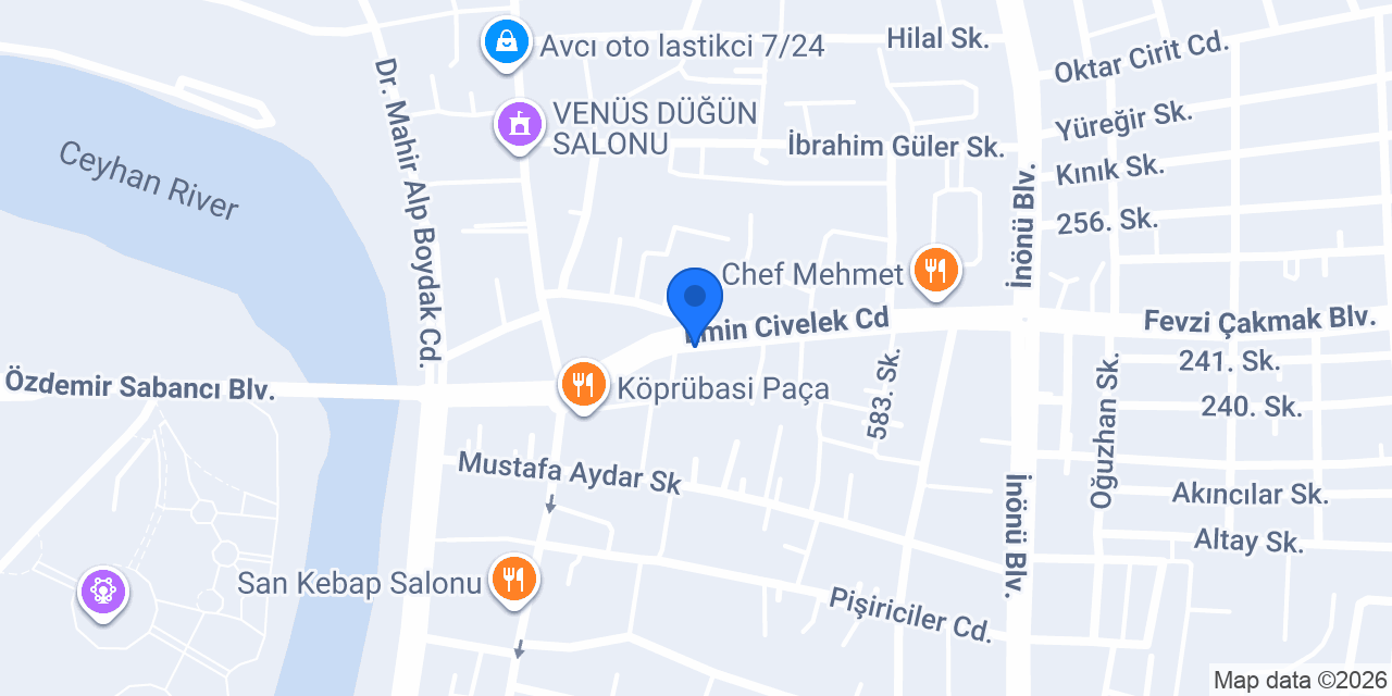 Hakim Oto Galeri konumu