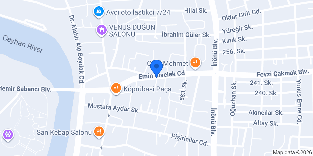 Gür Oto Kuaför konumu