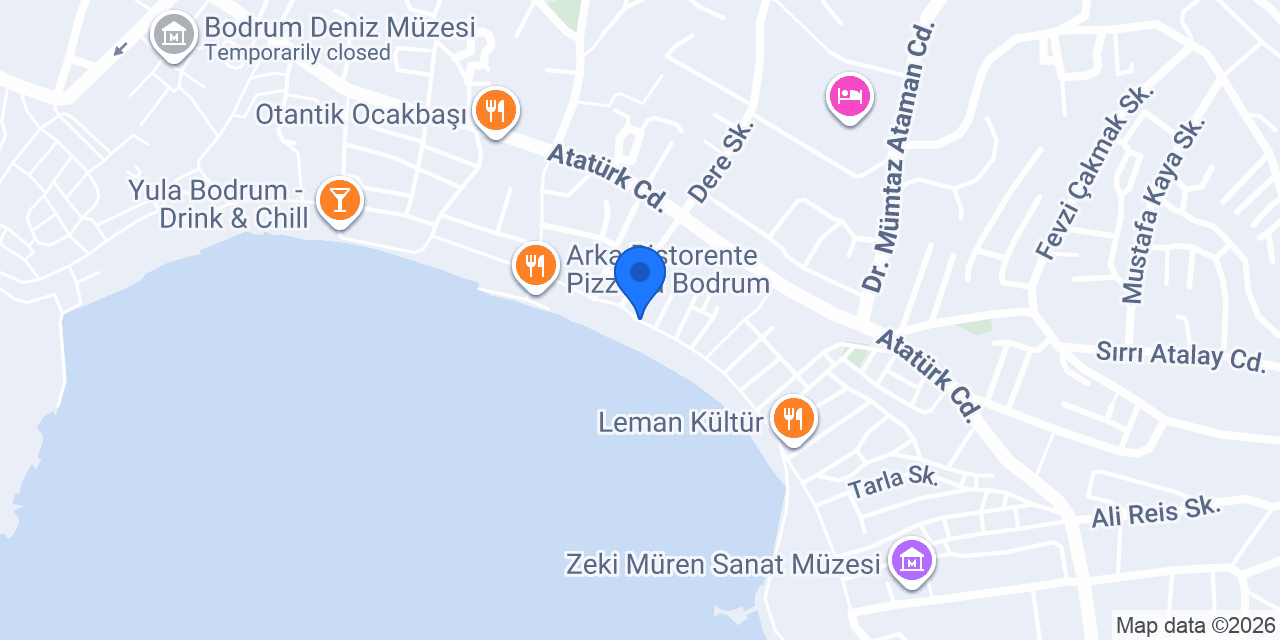 Sand Garden Hotel Bodrum konumu