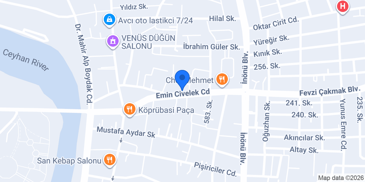 Saylar Oto Galeri konumu