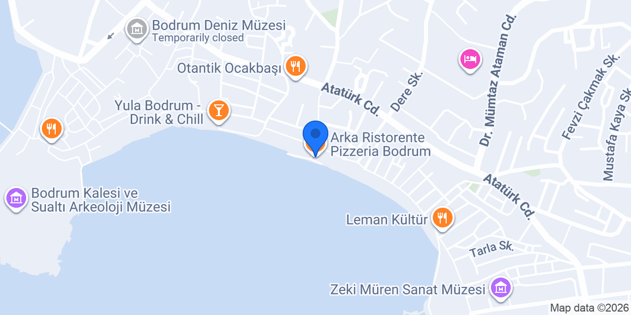Arka Ristorente Pizzeria Bodrum konumu