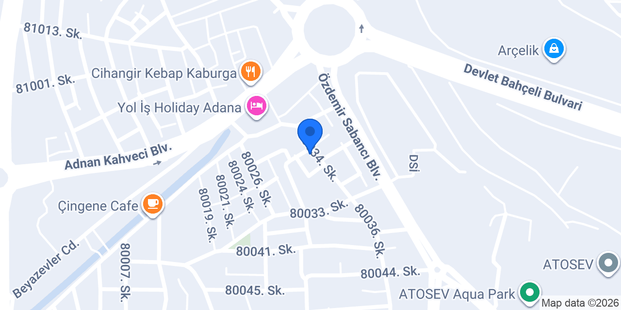Adana Nil Rezidans Apart konumu