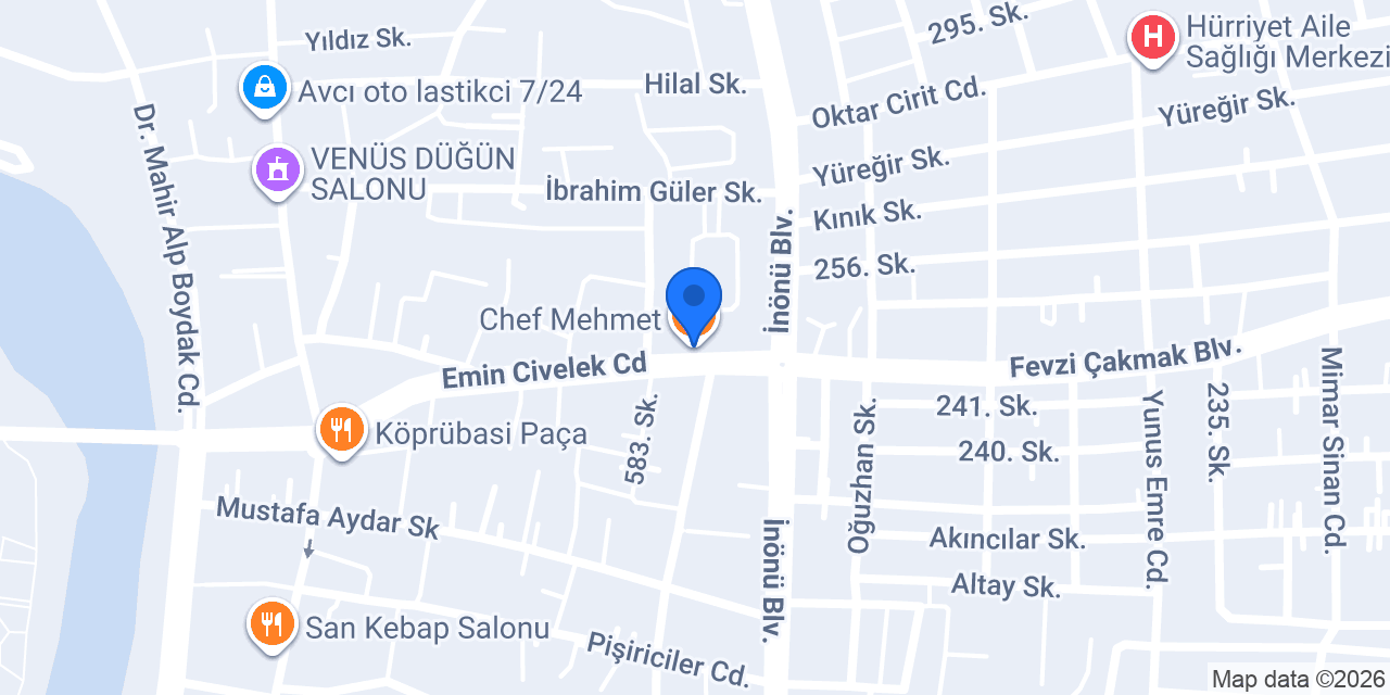 Chef Mehmet konumu