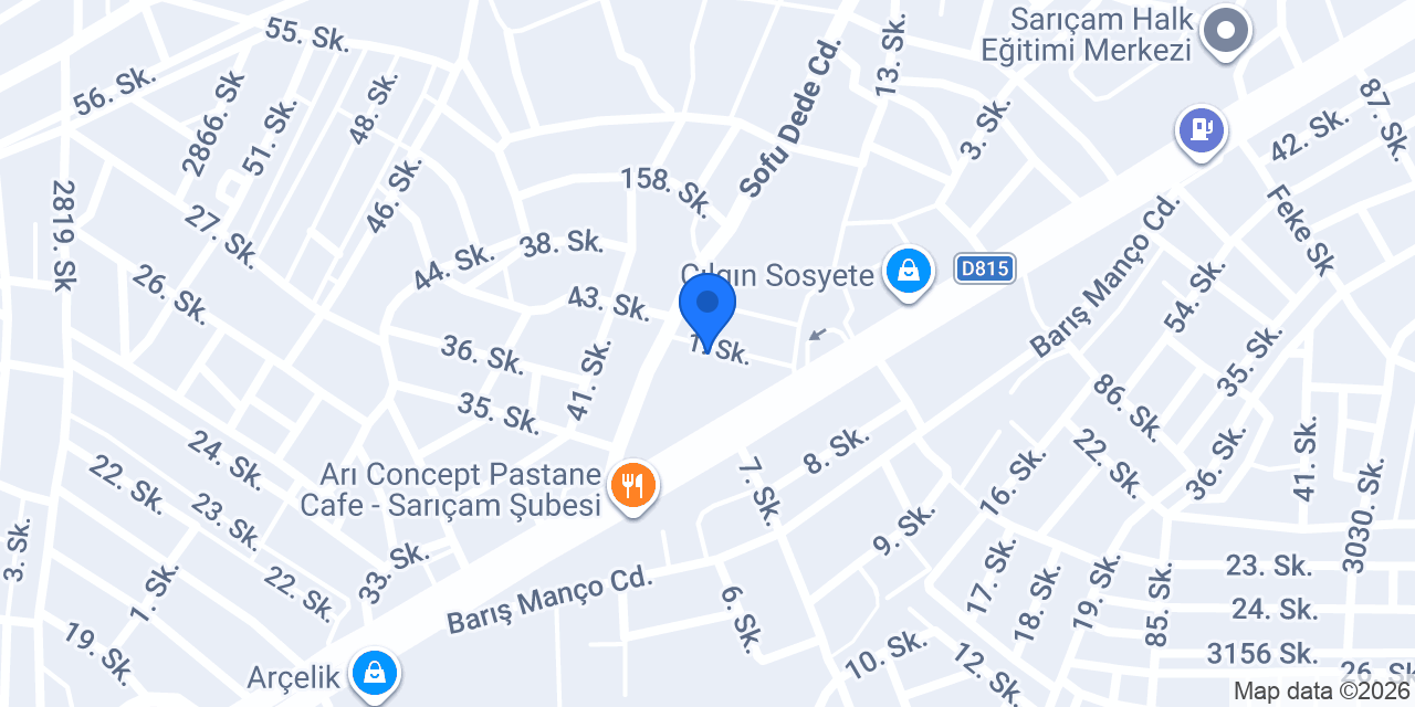 Cerit Oto Elektrik konumu
