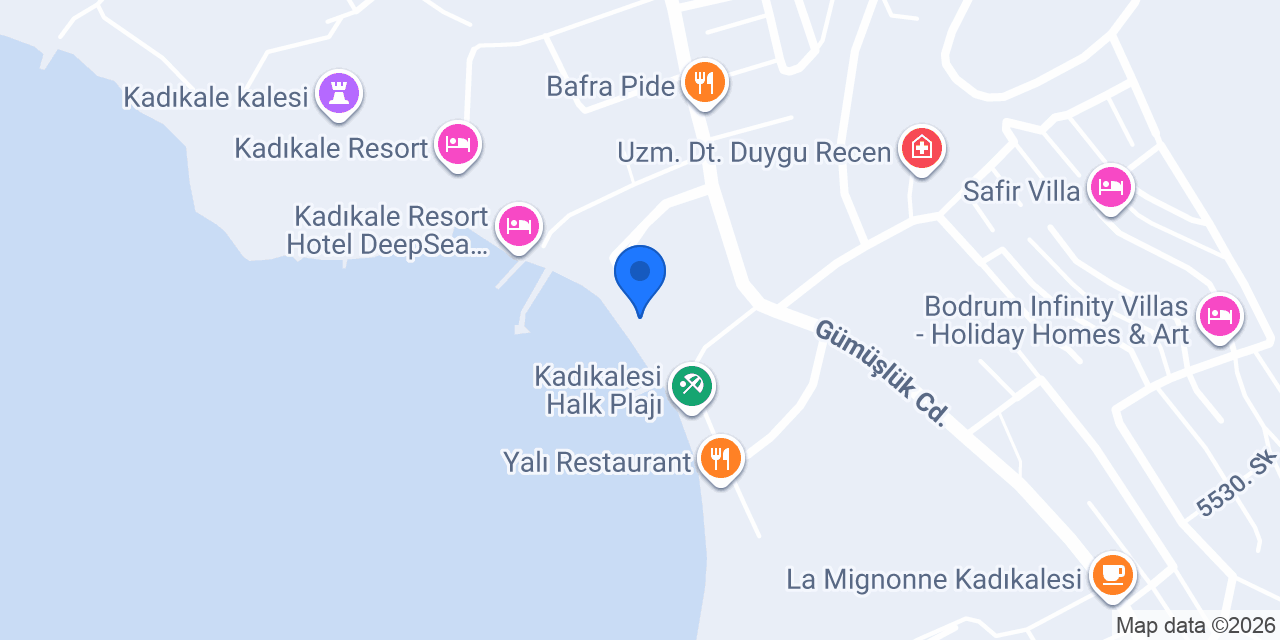Kadıkalesi Körfez Restaurant konumu