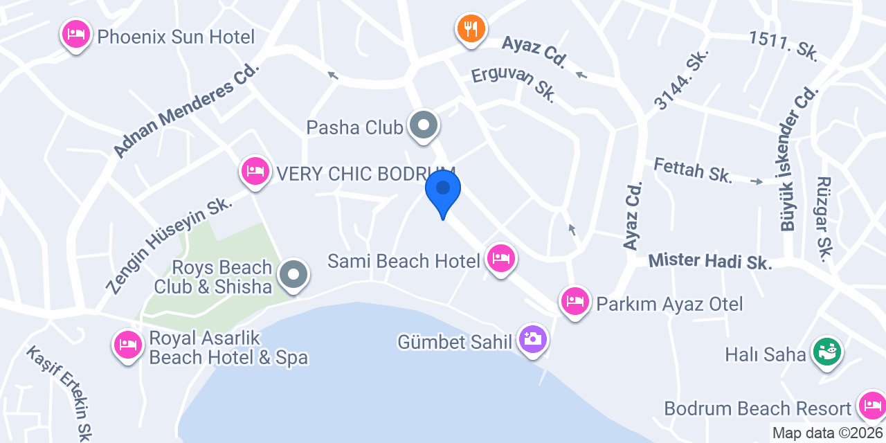 Nagi Beach Hotel konumu