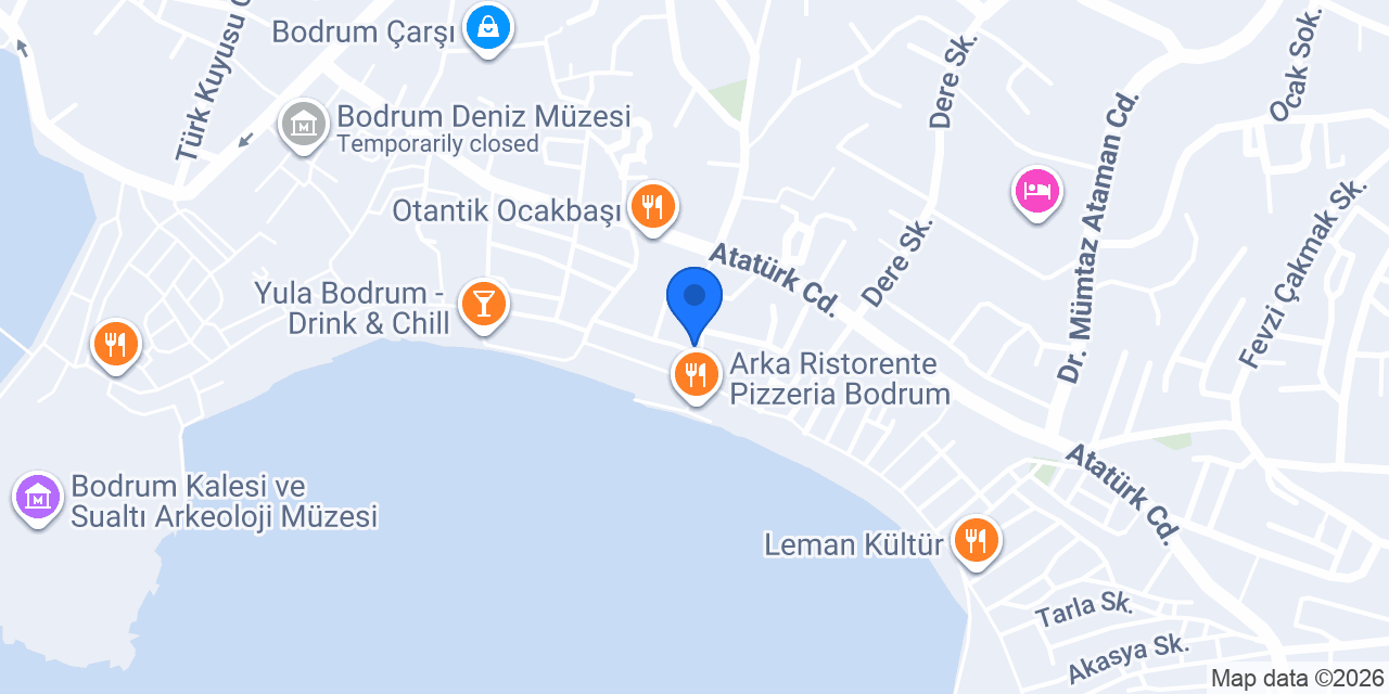 Terra Pizza - Bodrum Kumbahçe konumu