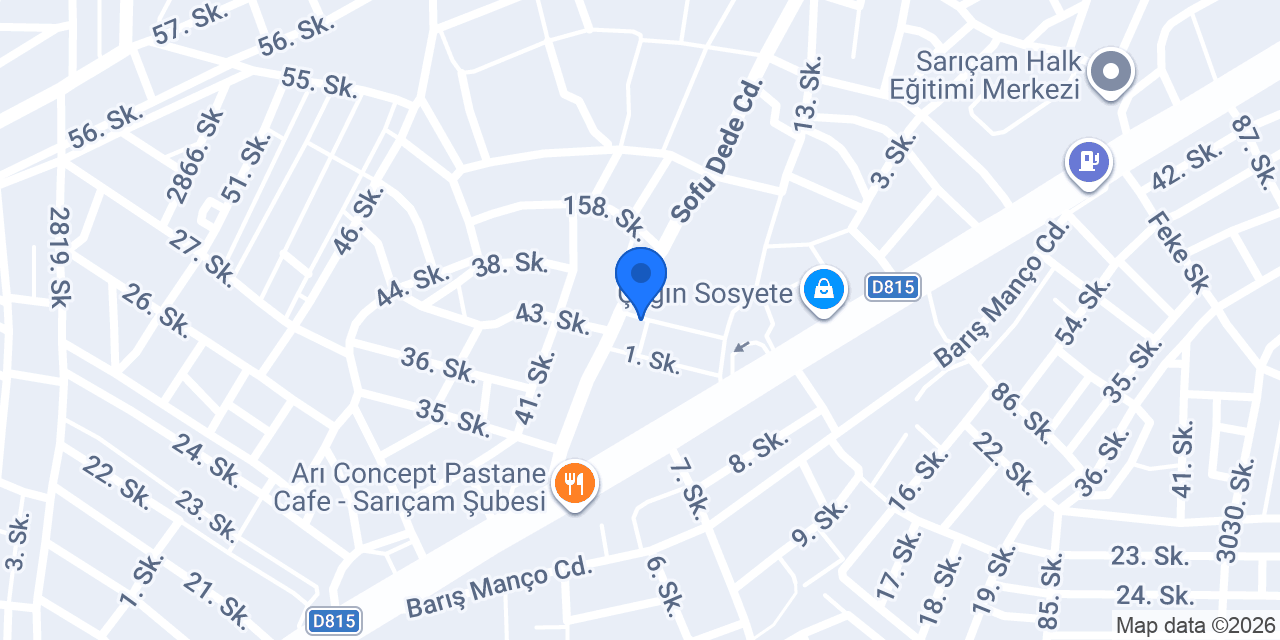 SARIÇAM CİHAN TAKSİ konumu