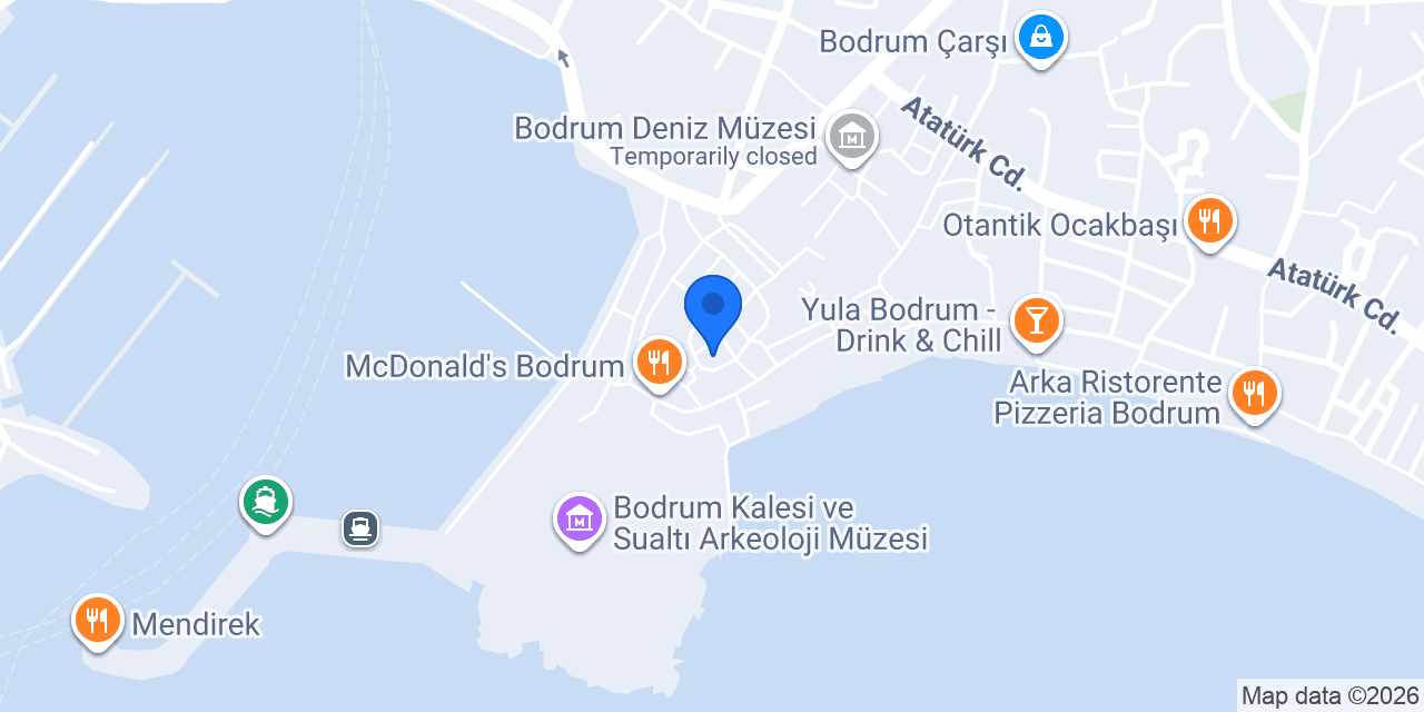 Atlas Restaurant Bodrum konumu