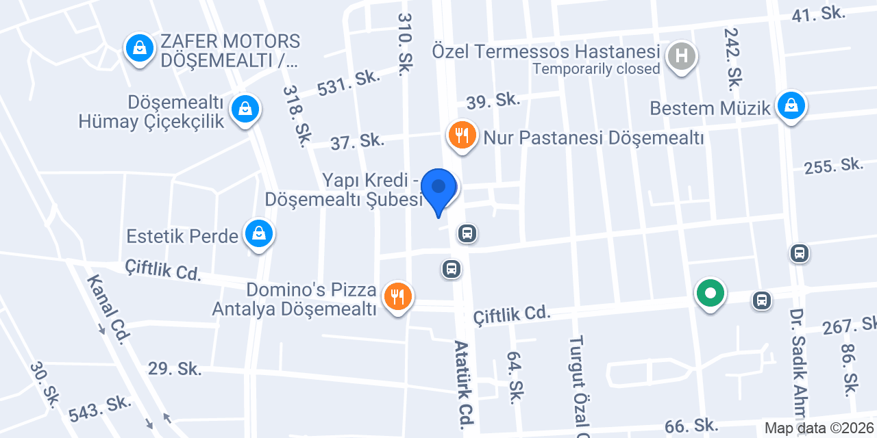 Dağlar Veteriner Kliniği konumu