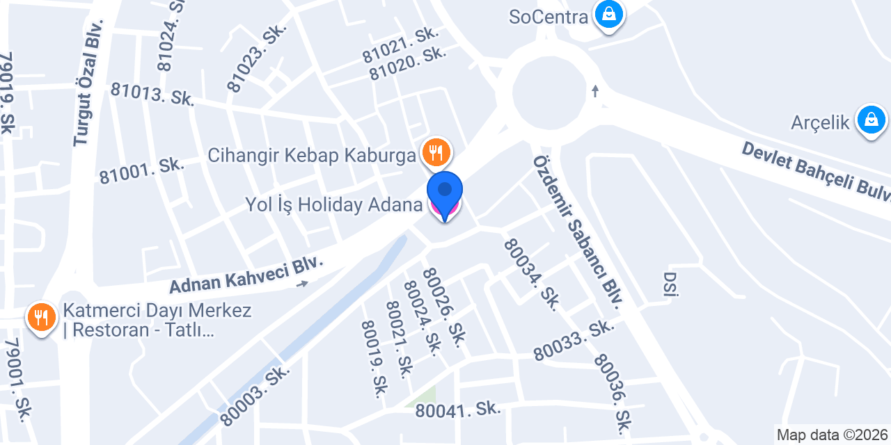 Yol İş Holiday Adana konumu