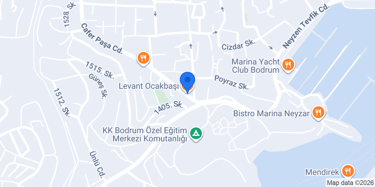 Levant Ocakbaşı konumu