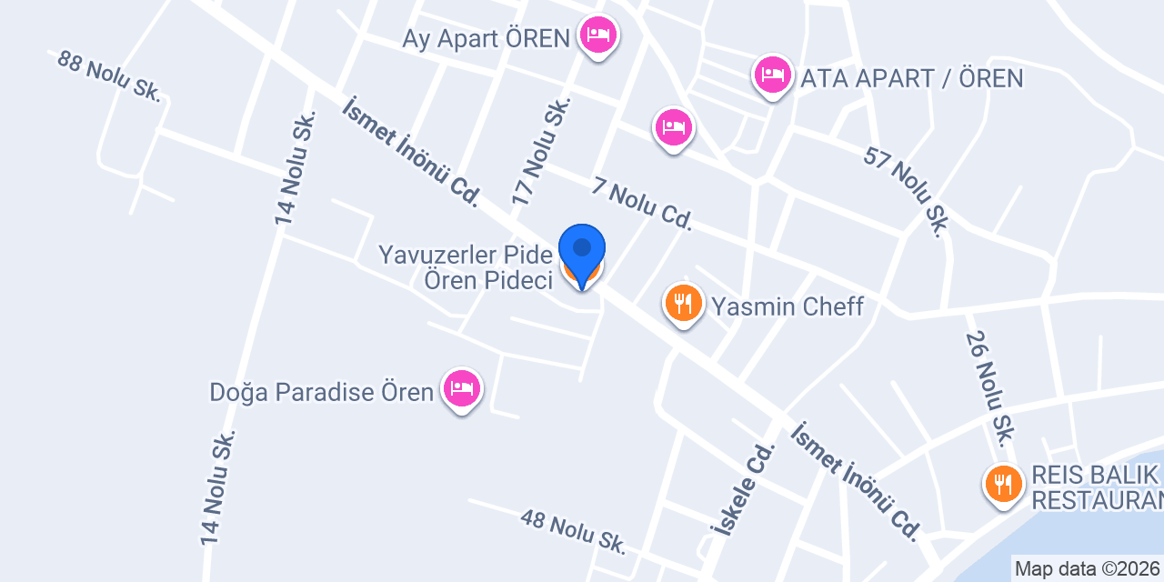 Yavuzerler Pide Ören Pideci konumu
