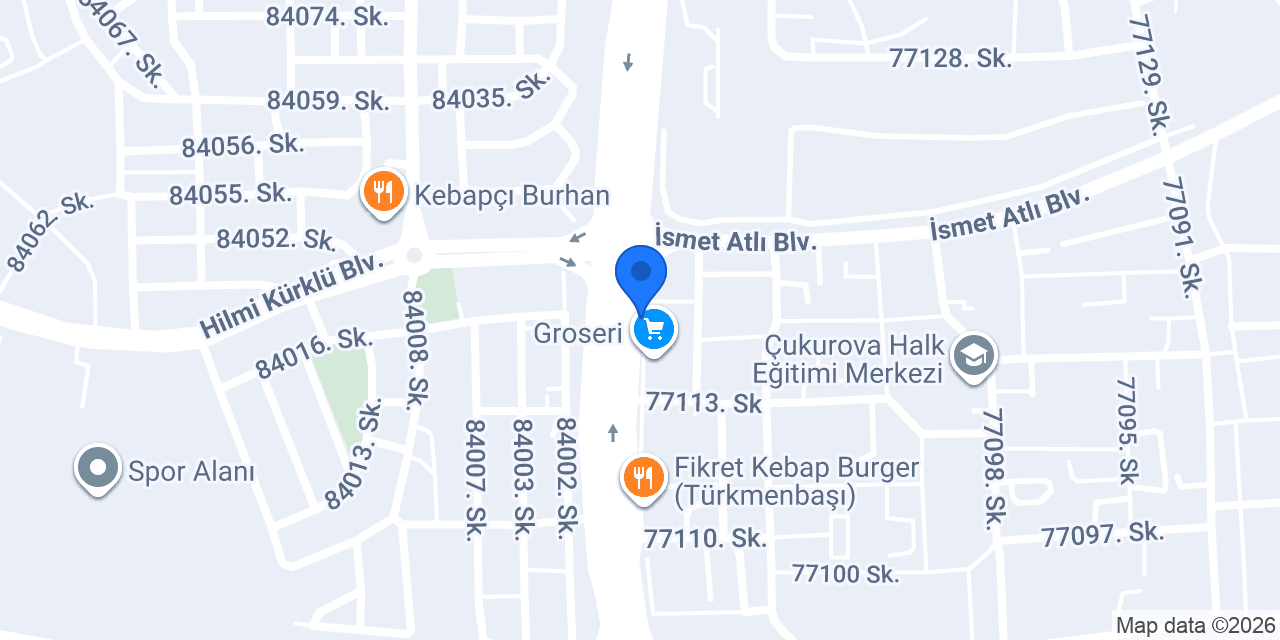 Akbank Türkmenbaşı Şubesi konumu