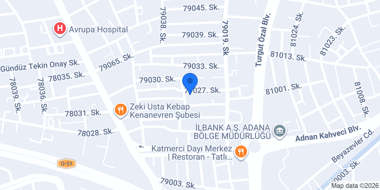 Adana Umut Kilisesi konumu