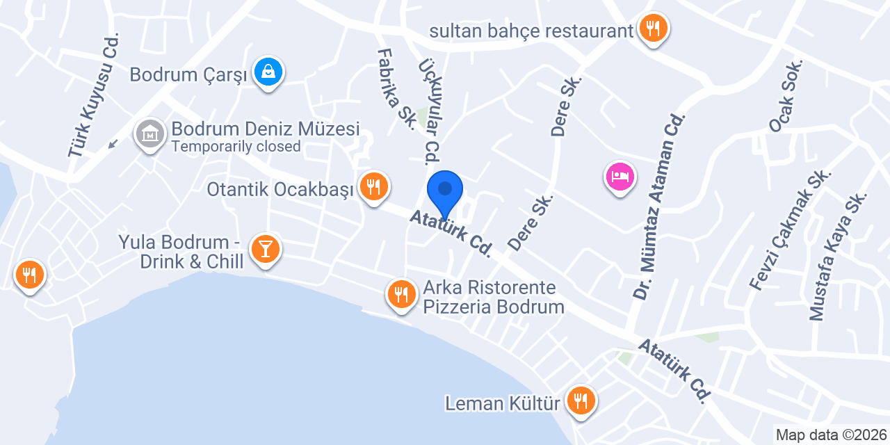 Suat Butik Otel Bodrum konumu