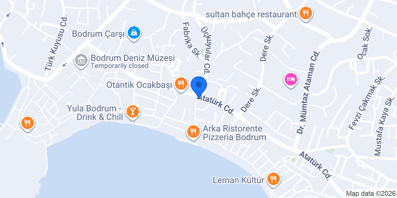 Bodrum Çılgın Kumrucu - Paket Servis -Çılgın Kumru Bodrum konumu
