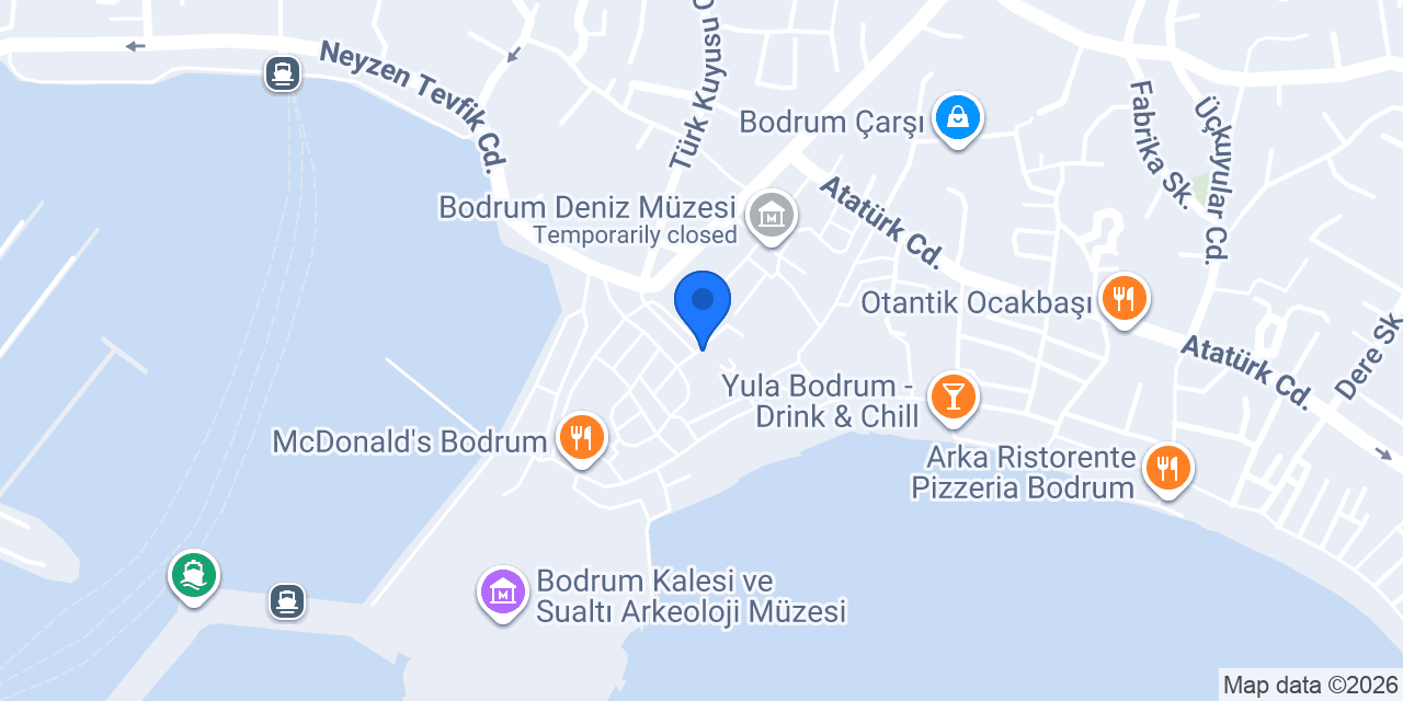 Akbank Bodrum Şubesi konumu
