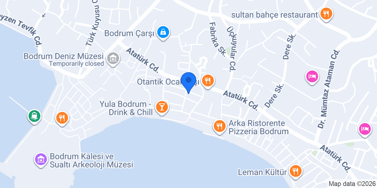 Madam'ın Kahvesi Bodrum konumu